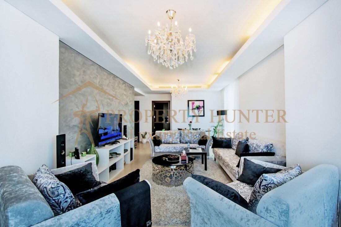 شقة 2 غرف للبيع في اللؤلؤة قطر | اطلالة البحر 